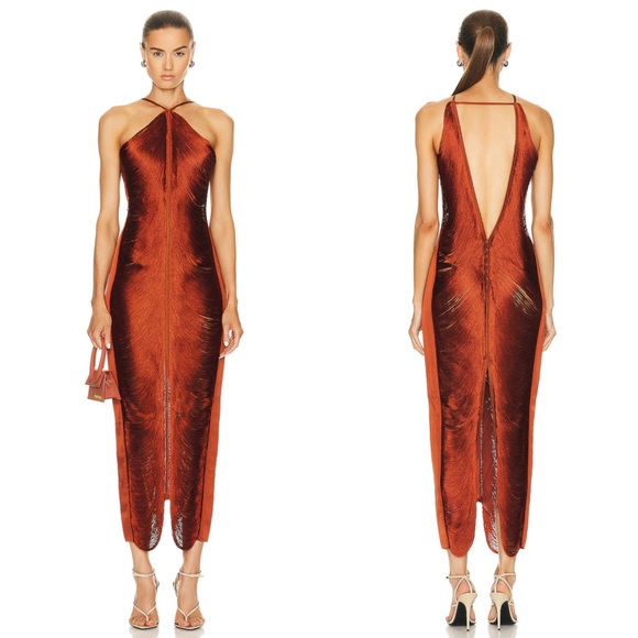 Cult Gaia Renata Gown Maxi Dress in Bronze Size Small NEW! New with tags! - Picture 4 of 17